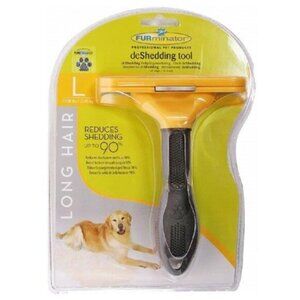 FURminator deShedding Tool with 4" Edge for Long Hair Large Dogs 51-90 Lbs